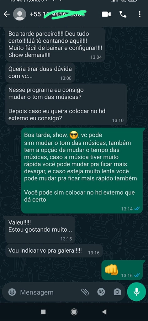 Atendimento pós-venda via WhatsApp